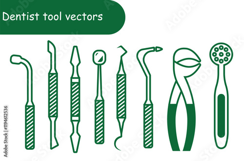 Dentista vector set design 