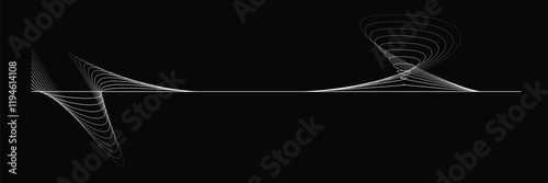 Digital sound equalizer . Audio signal frequency signal . Abstract flow linear fluid wavy shape . Acoustic volume lines .Curved lines pattern . Music sound wave . Vector illustration