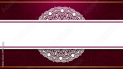 Luxury Background with Gold Mandala Rotating. Elegant Wedding Invitation Card Background with Red Background for Yoga, Wedding, and Ramadan	
