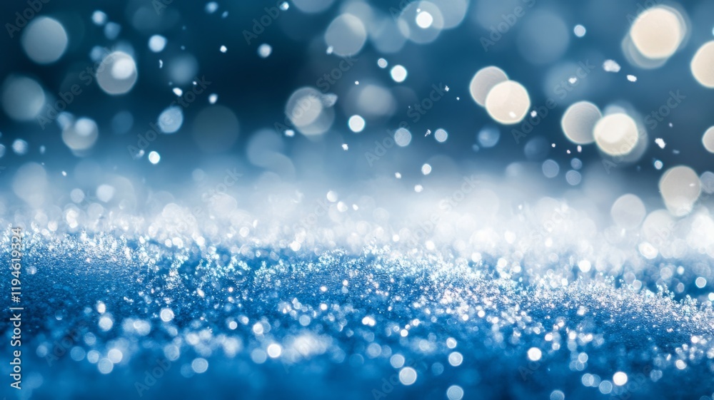 Sparkling Blue Glitter Texture with Bokeh Lights Sparkling Blue Glitter Texture with Bokeh Lights