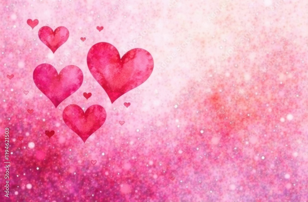 background with watercolor hearts on paper background with watercolor hearts on paper
