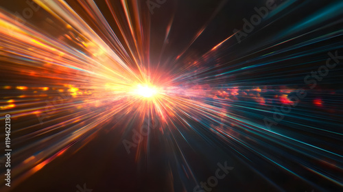 Background of retro film overly, image with scratch, dust and light leaks. Lens flare holographic effect background.