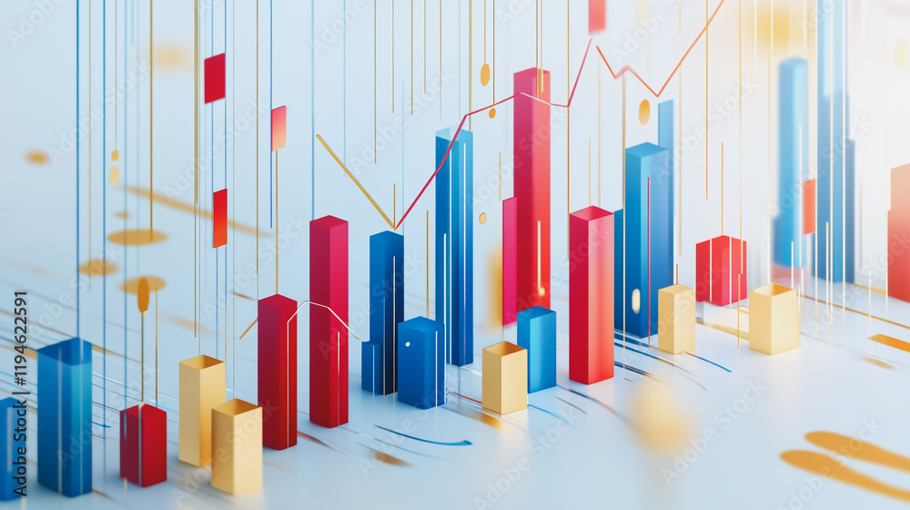 Abstract white background with Colorful charts and graphs with statistics to innovative analyze business potential and forecast future development of companies growth. Abstract white background with Colorful charts and graphs with statistics to innovative analyze business potential and forecast future development of companies growth.