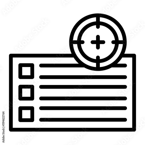 Action Plan Vector Line Icon Design