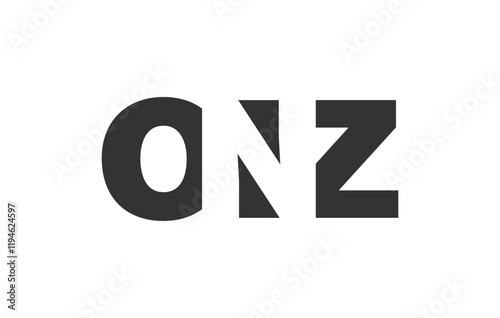 ONZ logo design. Initial letter O N Z bold font style for tech startups, consulting, corporate branding. Creative company name, headlines typography identity, trendy logotype.
