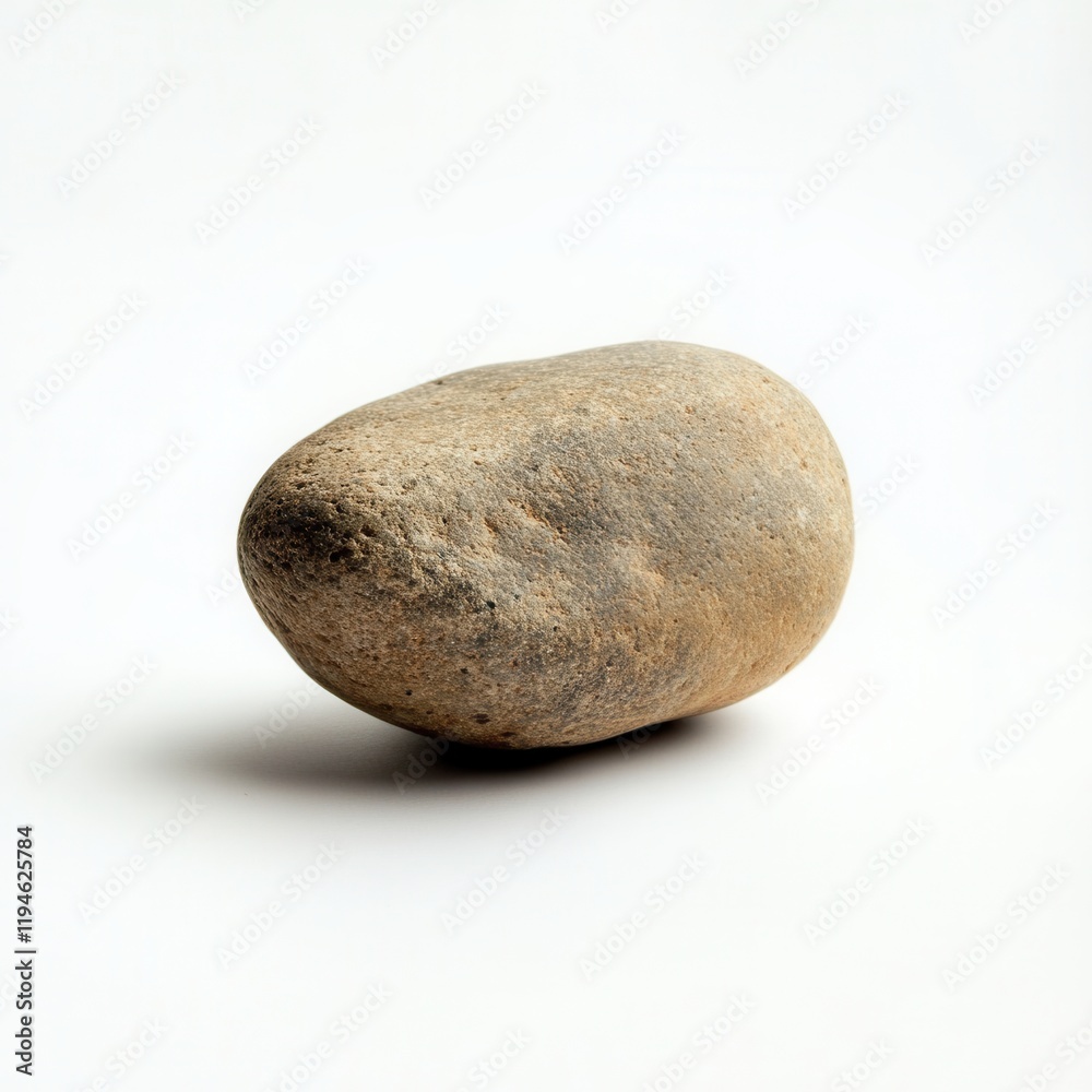 Smooth grey stone on white background Smooth grey stone on white background