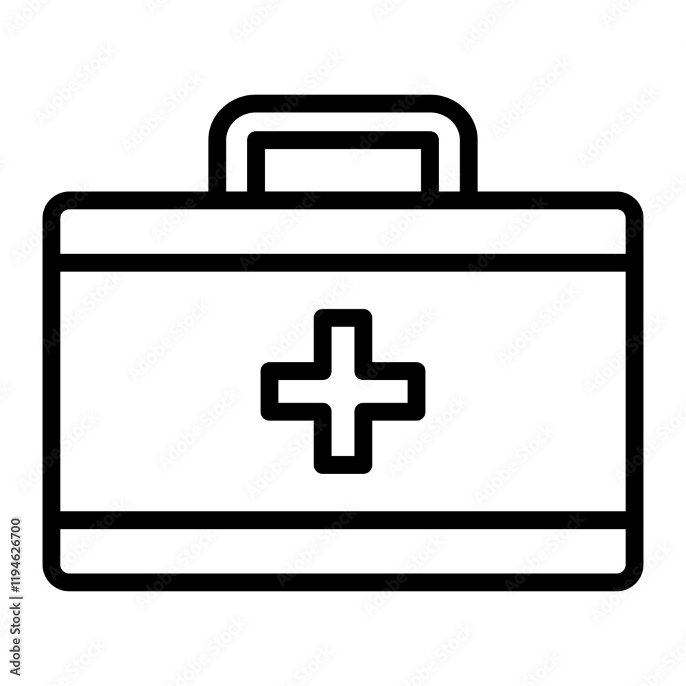 First Aid Vector Line Icon Design First Aid Vector Line Icon Design