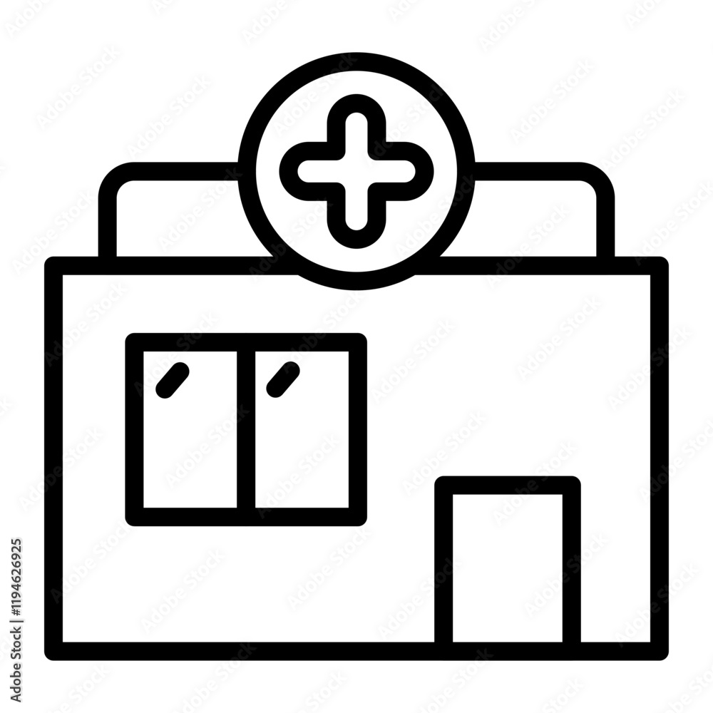 Obraz premium Clinic Vector Line Icon Design