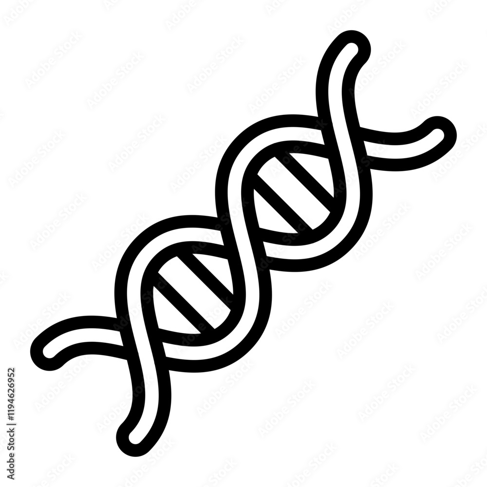 Obraz premium DNA Vector Line Icon Design