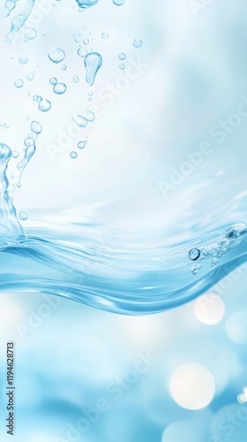 Smooth Rippling Blue Water with Soft Light and Blur Effects
