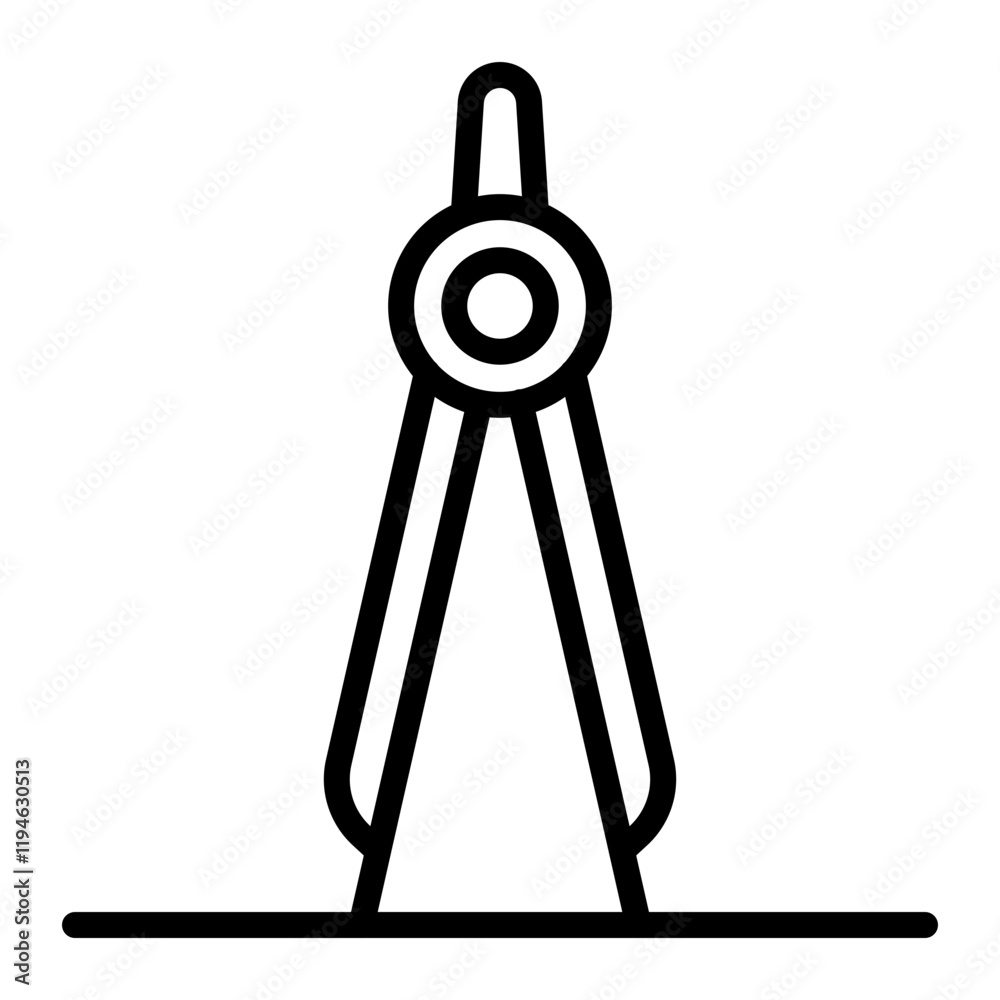 Compass Vector Line Icon Design Compass Vector Line Icon Design