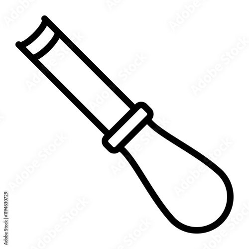 Wood Carving Tools Vector Line Icon Design