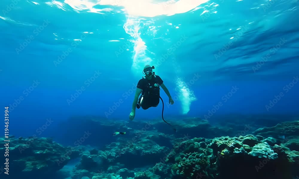 scuba diver in the sea scuba diver in the sea