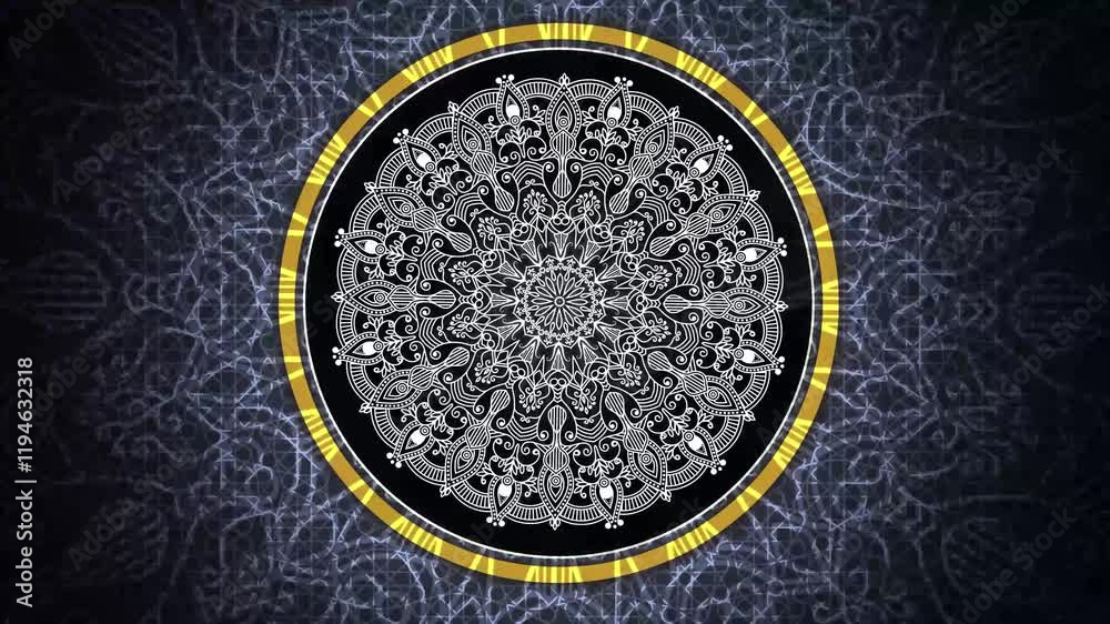 Ramadan Kareem Rich Geometry Pattern Loop Alpha Background