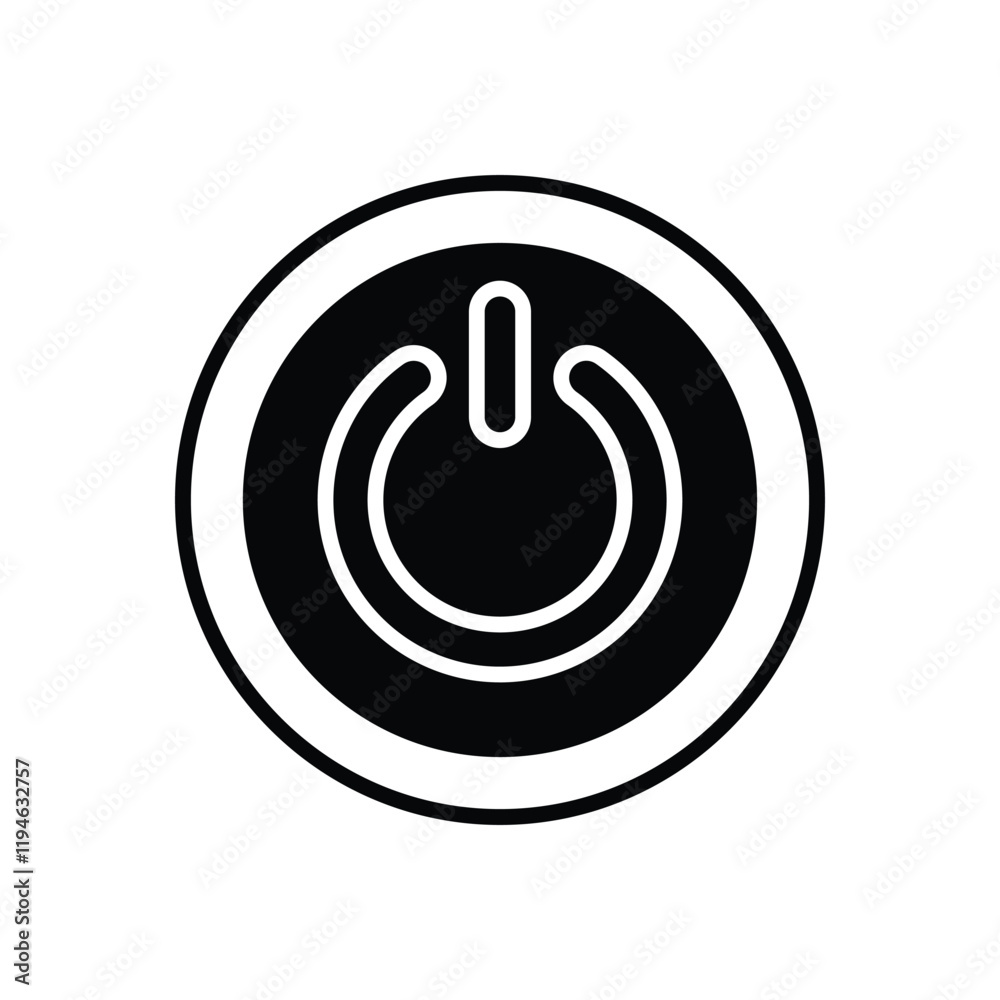 Power vector icon stock illustration Power vector icon stock illustration