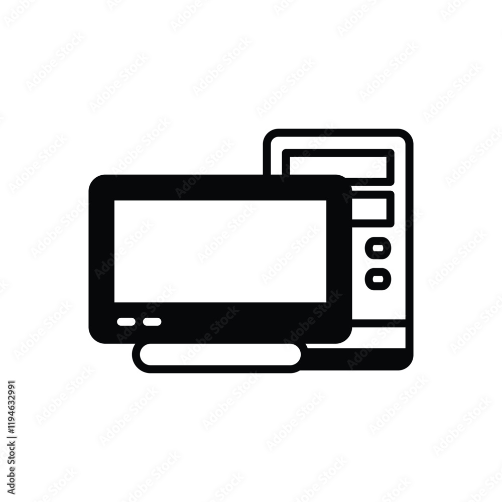 Desktop vector icon stock illustration Desktop vector icon stock illustration