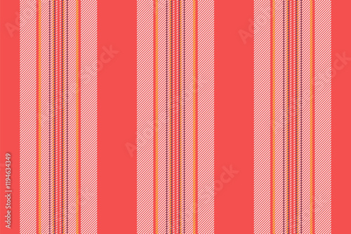 Vibrant coral background with bold, diagonal stripes in white, yellow, and navy. Perfect for textile designs, website banners, or modern branding projects.  Stylish and eyecatching geometric pattern.