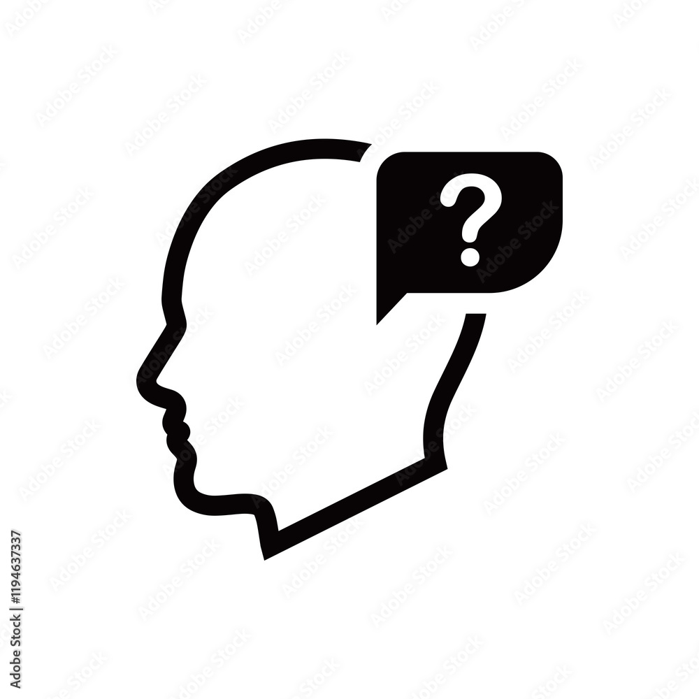 Confusion Icon on transparent background Confusion Icon on transparent background