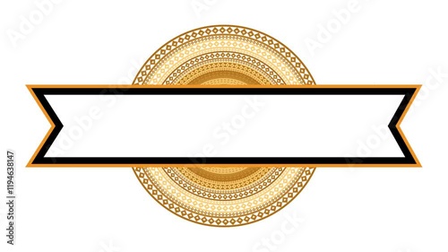 Circle decoration ornament Decorative Elegant mandala copy space loop Animation video transparent background with alpha channel. 4K stock video