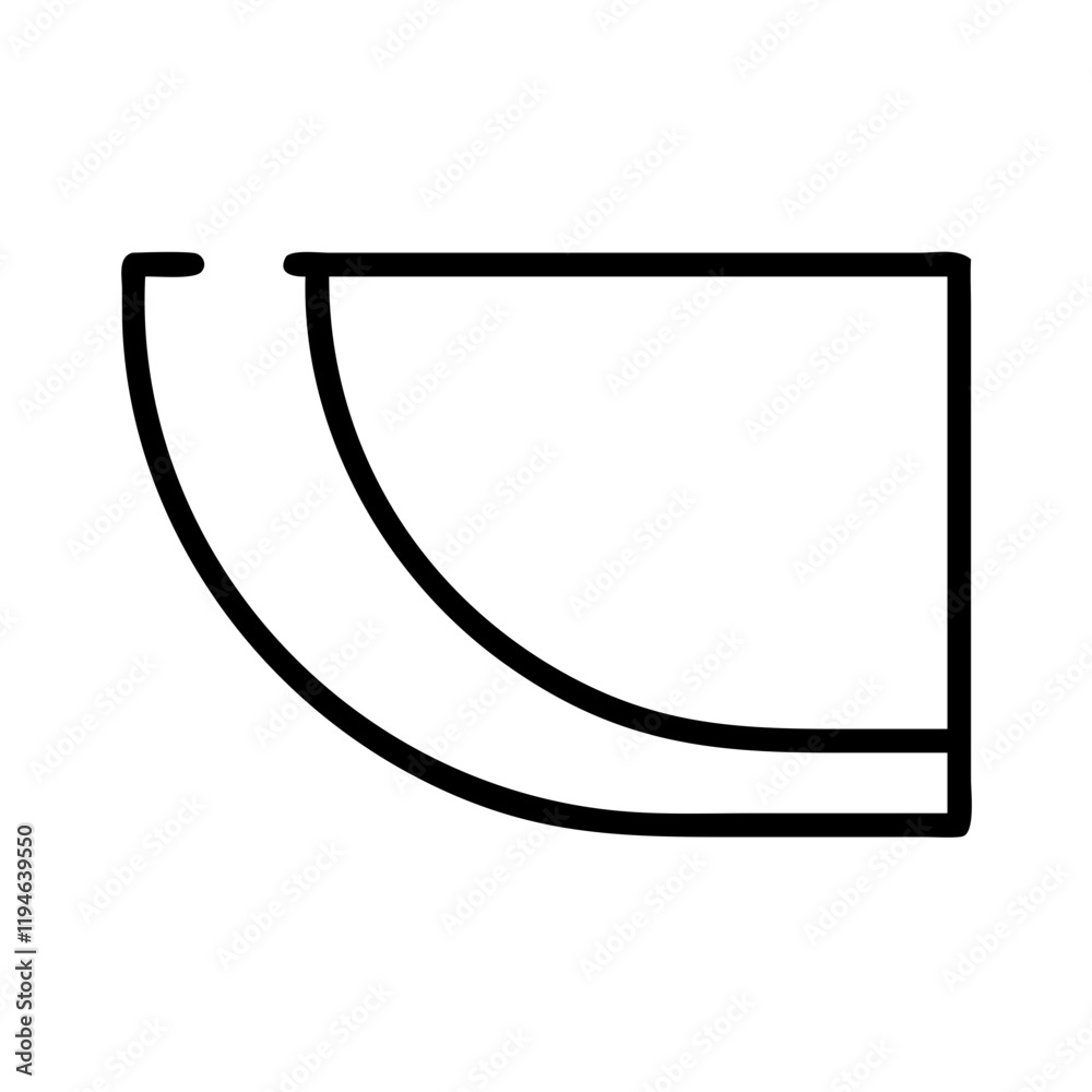 half pipe silhouette icon, half pipe silhouette line art - simple line art of half pipe silhouette, perfect for half pipe silhouette logos and icons and themed design half pipe silhouette icon, half pipe silhouette line art - simple line art of half pipe silhouette, perfect for half pipe silhouette logos and icons and themed design
