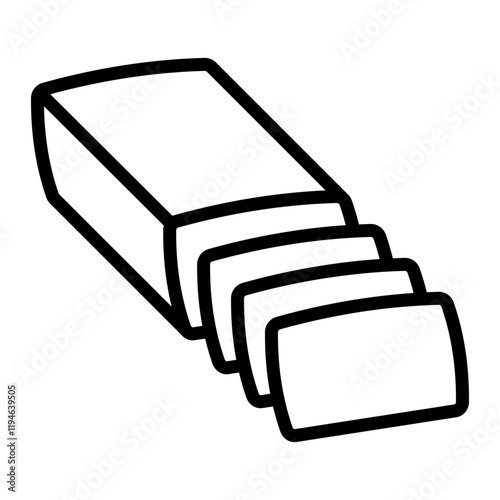 Meatloaf Vector Line Icon Design