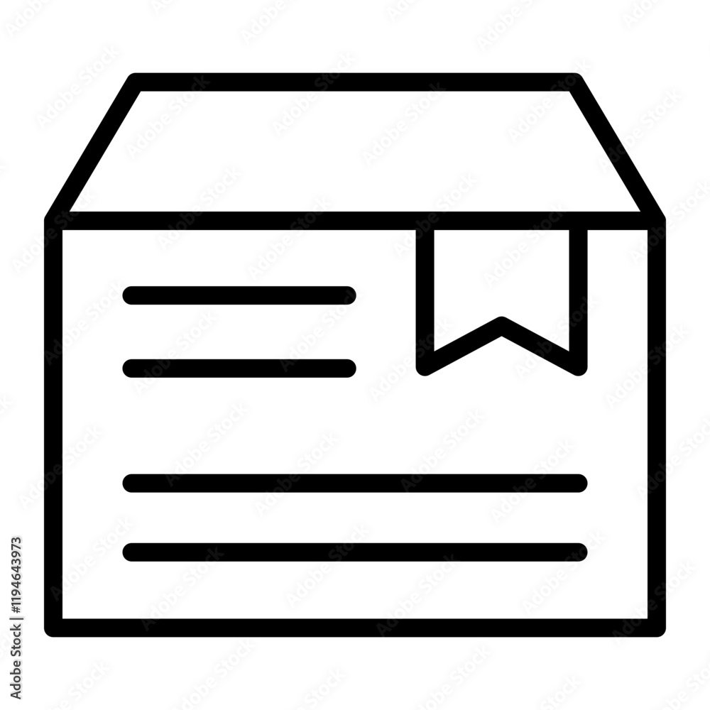 Delivery Box Vector Line Icon Design Delivery Box Vector Line Icon Design