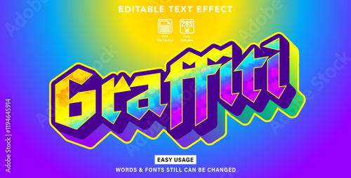 Text effect modern graffiti styles