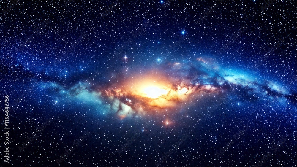 Fototapeta premium 幻想的な宇宙の背景テクスチャ 星空 地球 AI生成素材