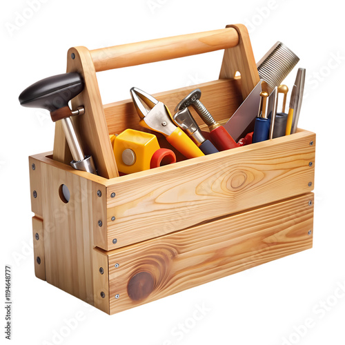 Wooden tool box