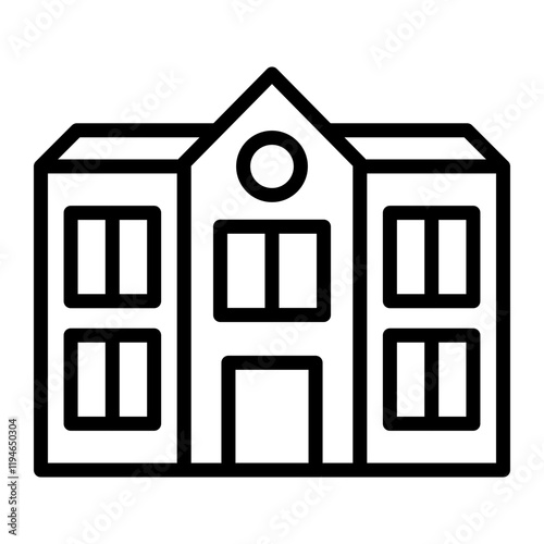 Library Vector Line Icon Design