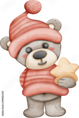 teddy bear with a gift
