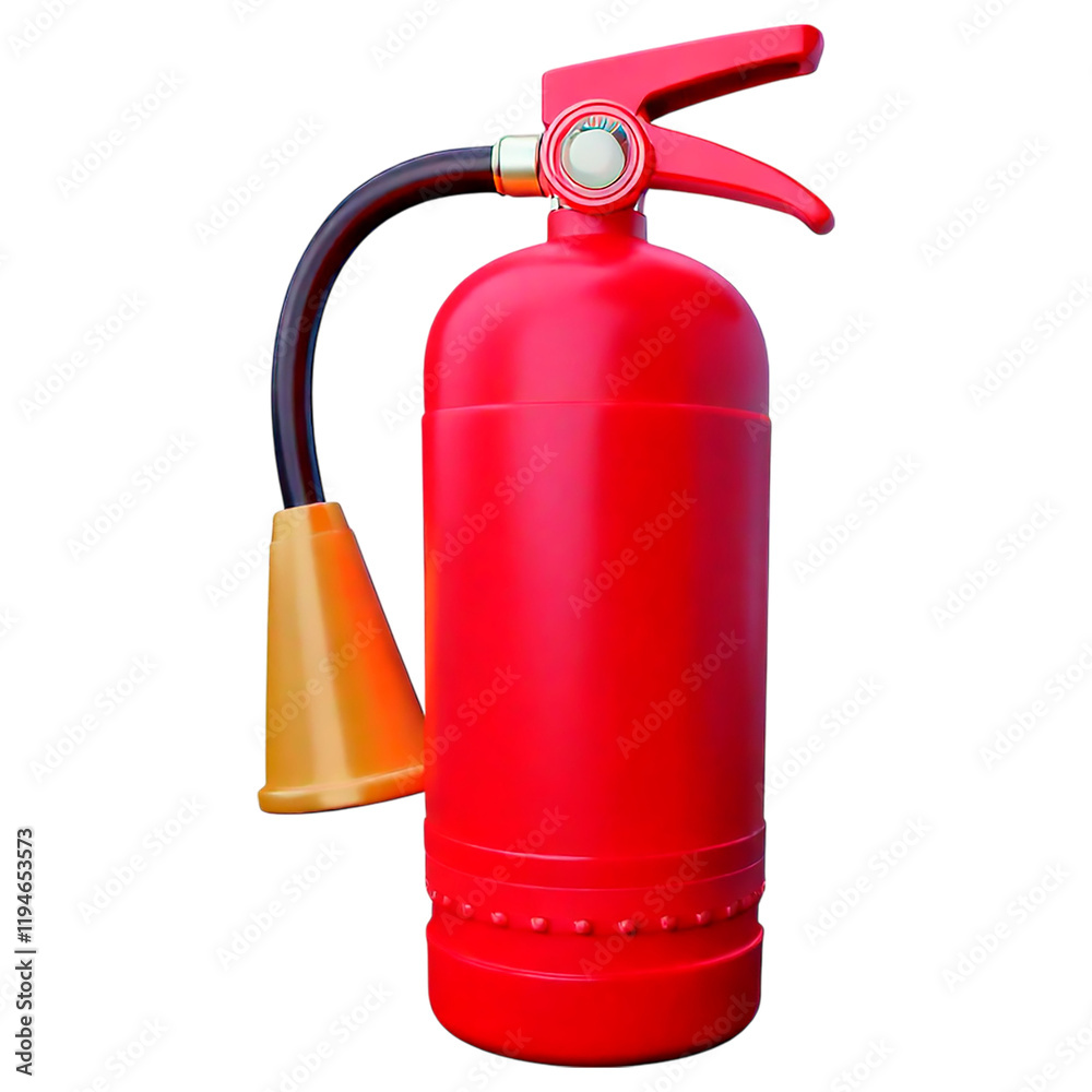 firefighting fire extinguisher 3d icon illustration render design, red color scheme, on a transparent background firefighting fire extinguisher 3d icon illustration render design, red color scheme, on a transparent background