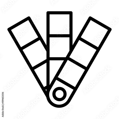 Color Sample Vector Line Icon Design