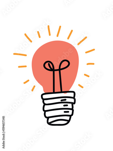 doodle light bulb design