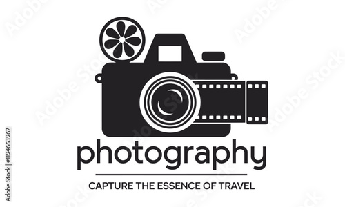 Travel Photography minimal vector clipart