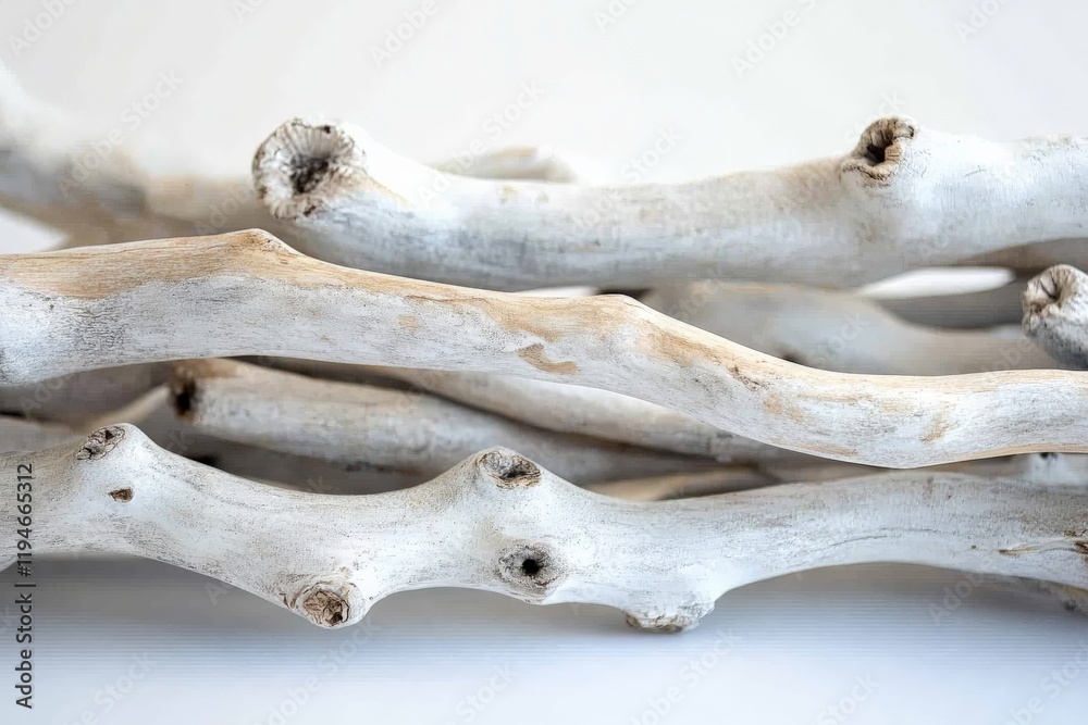 Light-colored driftwood pieces with smooth and gentle curves arranged in an aesthetically pleasing manner, evoking serenity and the organic flow of nature’s artistry. Light-colored driftwood pieces with smooth and gentle curves arranged in an aesthetically pleasing manner, evoking serenity and the organic flow of nature’s artistry.