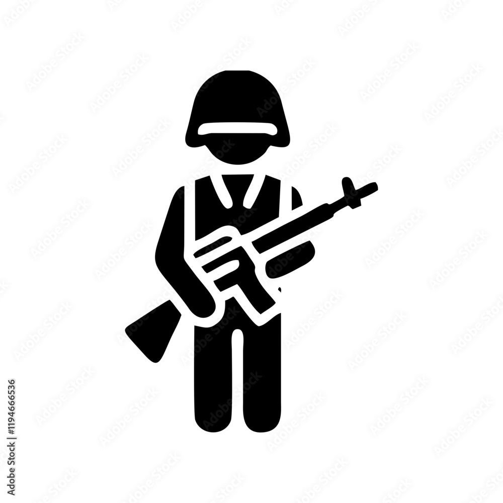 Black soldier vector Black soldier vector