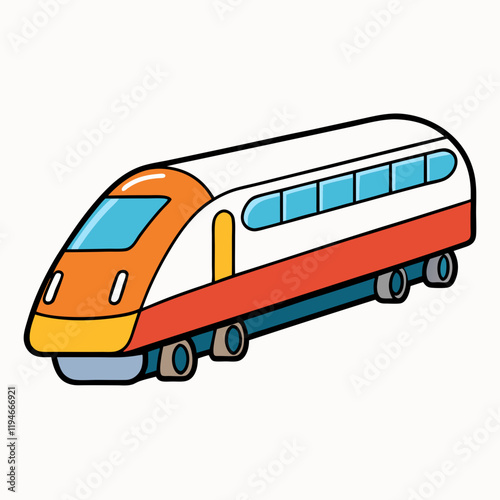 toy train isolated on white background