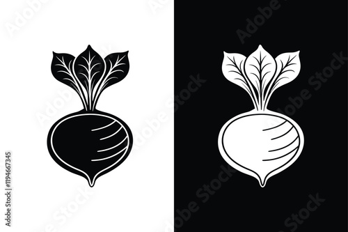 Radish icon vector on White Background ,Vector Art Illustration on white background.