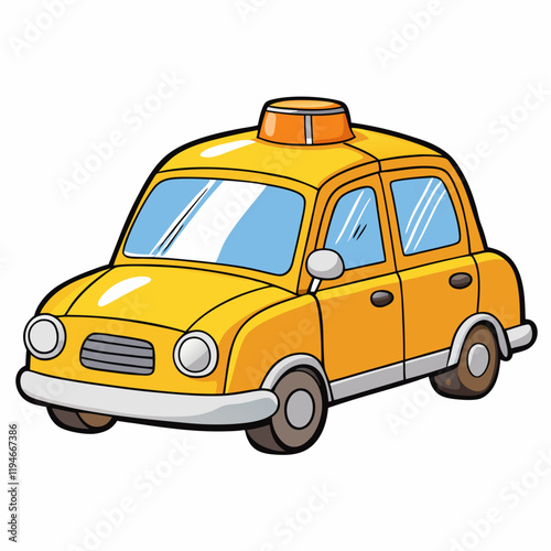 yellow taxi cab vector