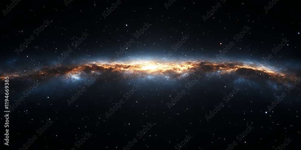 Fototapeta premium Milky Way galaxy panorama.