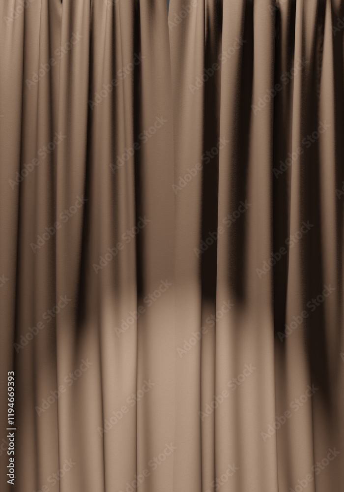 Obraz premium Closed brown curtain using as background