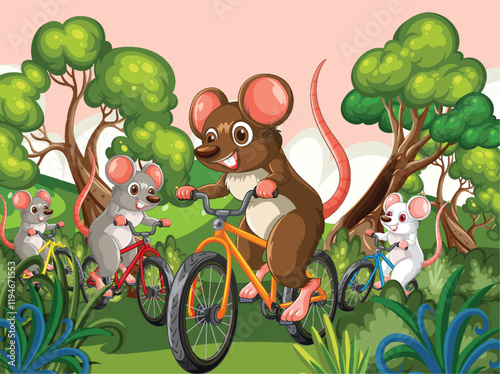 Mice Racing Through the Forest