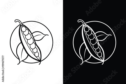 Snow pea icon vector on White Background ,Vector Art Illustration on white background.