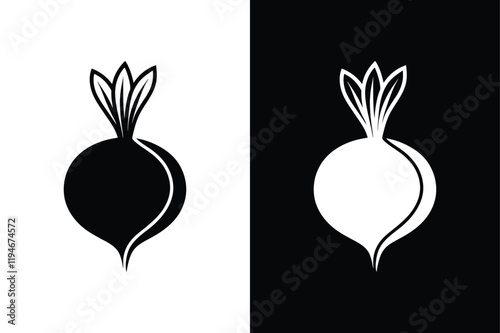Radish icon vector on White Background ,Vector Art Illustration on white background.