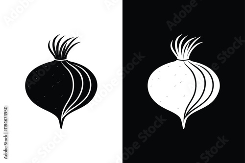 Turnip icon vector on White Background ,Vector Art Illustration on white background.