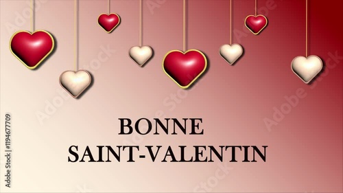 happy valentine's day in french language 'BONNESAINT-VALENTIN