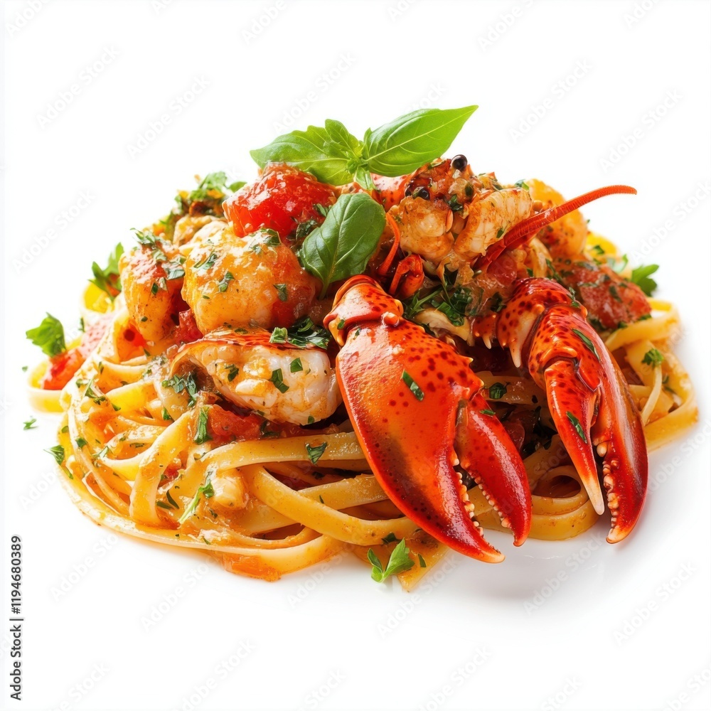 Linguine pasta tossed in a rich tomato cream Linguine pasta tossed in a rich tomato cream