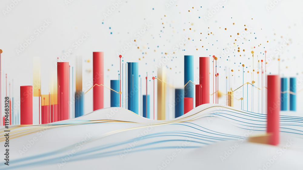 Abstract white background with Colorful charts and graphs with statistics to innovative analyze business potential and forecast future development of companies growth. Abstract white background with Colorful charts and graphs with statistics to innovative analyze business potential and forecast future development of companies growth.
