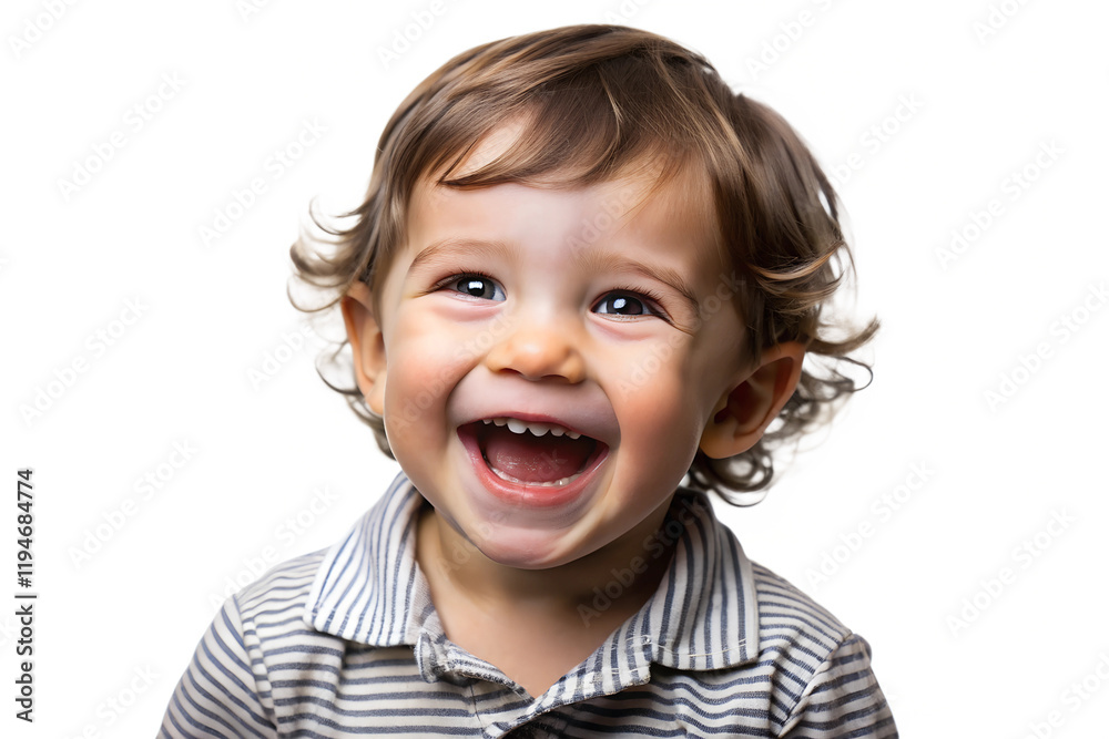 Happy little child smiling and laughing, isolated on transparent background Happy little child smiling and laughing, isolated on transparent background